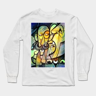 portrait cubism Long Sleeve T-Shirt